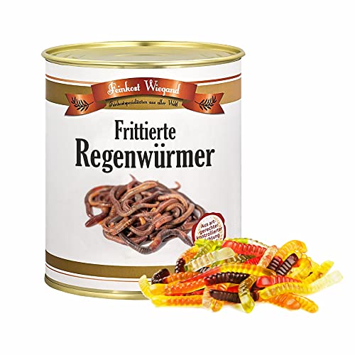 4you Design Regenwürmer frittiert Feines aus der Dose – Wichtelgeschenk für Kinder & Erwachsene – Fruchtgummi Würmer in Original Feinkost-Dose – Lustige Idee für Angler - 150g 4you Design Regenwürmer frittiert Feines aus der Dose – Wichtelgeschenk für Kinder & Erwachsene – Fruchtgummi Würmer in Original Feinkost-Dose – Lustige Idee für Angler - 150g von 4you Design