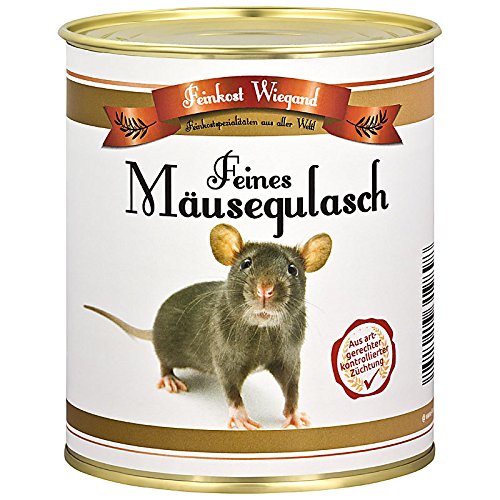 4you Design Mäusegulasch Feines aus der Dose – lustiges Geschenk zu Weihnachten oder Geburtstag für Kinder und Erwachsene – weiße Mäuse Schaumgummi in einer Feinkost Dose – 175g 4you Design Mäusegulasch Feines aus der Dose – lustiges Geschenk zu Weihnachten oder Geburtstag für Kinder und Erwachsene – weiße Mäuse Schaumgummi in einer Feinkost Dose – 175g von 4you Design