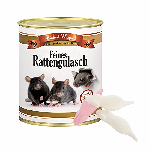 4you Design Rattengulasch Feines aus der Dose – lustige Geschenkidee für Männer, Frauen & Kinder – weiße Mäuse Schaumgummi Süßigkeit in Original Feinkost-Dose – 175g 4you Design Rattengulasch Feines aus der Dose – lustige Geschenkidee für Männer, Frauen & Kinder – weiße Mäuse Schaumgummi Süßigkeit in Original Feinkost-Dose – 175g von 4you Design