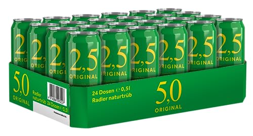 2,5 Original Radler naturtrüb, 24er Dosentray, EINWEG (24 x 0,5l) von 5,0 ORIGINAL