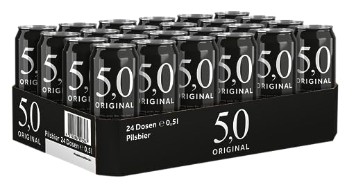 5,0 Pils Original, 24er Dosentray, EINWEG (24 x 0.5l) von 5,0 ORIGINAL