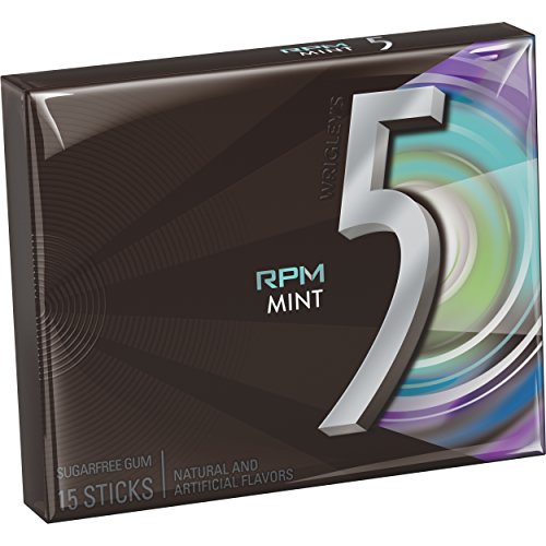 5 Gum RPM Mint Zuckerfreier Gummi, 15 Stück von 5 GUM