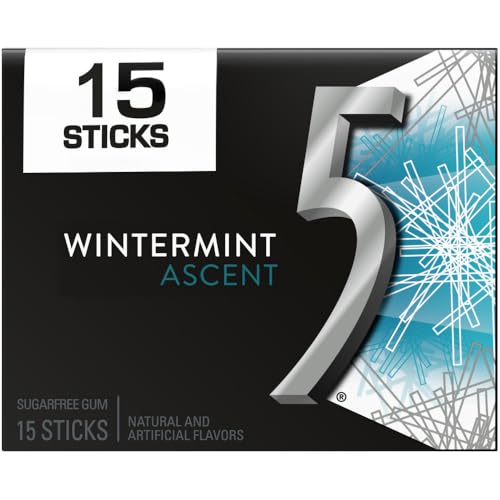 WRIGLEY'S 5 Gum Wintermint Ascent Sugarfree Gum, 15 Stück von 5 GUM