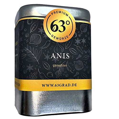 63 Grad - Anis gemahlen in unserer beliebten Aromaschutzdose (80g) von 63 Grad