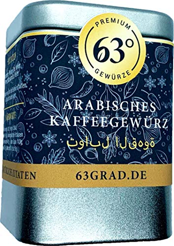 63 Grad Arabisches Kaffeegewürz Gewürz für Kaffee, Kakao und Dessert (60g) von 63 Grad