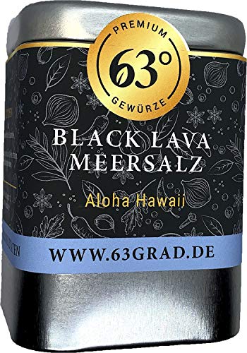 63 Grad - Black Lava Meersalz - schwarzes Salz aus Molokai (100g) von 63 Grad