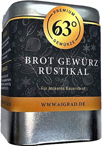 63 Grad - Premium Brotgewürz Rustikal - für leckeres Bauernbrot Brot Gewürz(65g) von 63 Grad