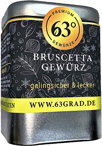 63 Grad - Bruschetta Gewürz - Für schnelle, gelingsichere Bruschetta (60g) 63 Grad - Bruschetta Gewürz - Für schnelle, gelingsichere Bruschetta (60g) von 63 Grad