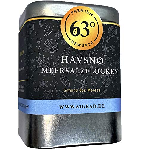 63 Grad - Havsnø Meersalzflocken - Feines Meersalz aus dem Atlantik (90g) von 63 Grad