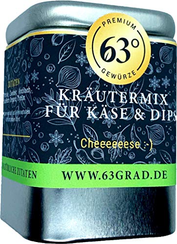 63 Grad Kräutermix für Käse & Dips - Kräuter Mischung (65g) von 63 Grad