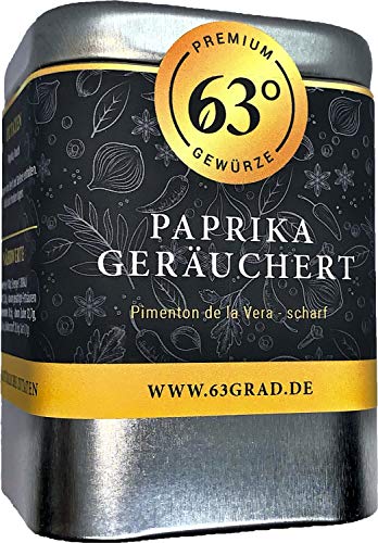 63 Grad - Paprika geräuchert -scharf- Pimenton de la Vera (70g) von 63 Grad