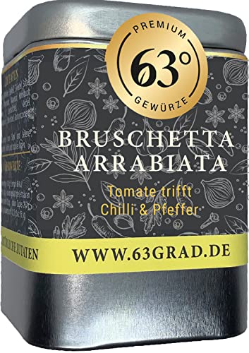 63 Grad Premium Gewürzmischung für Bruschetta Arrabiata (60gr) von 63 Grad
