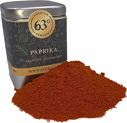 63 Grad - Premium Paprika Rosenscharf aus Ungarn -feuriger Genuss (70g) von 63 Grad