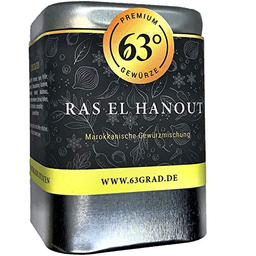 63 Grad - Premium Ras El Hanout - Gewürzmischung aus Marokko für Fisch Fleisch & Gemüse (70g) von 63 Grad