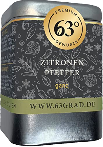 63 Grad - Premium Zitronen Pfeffer - Weißer Bergpfeffer trifft Zitrone (60gr.) von 63 Grad