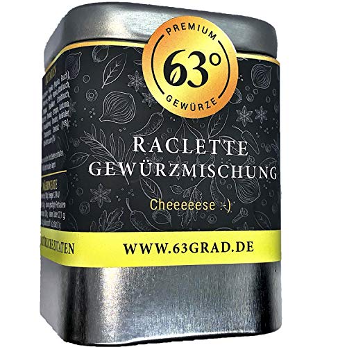 63 Grad - Raclette Gewürz - Gewürzmix für leckere Raclette oder Käsefondue Abende (70g) von 63 Grad