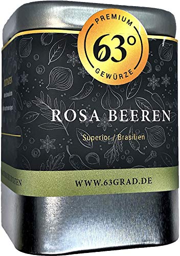 63 Grad - Rosa Beeren Premium Qualität -Schinusfrüchte - Roter Pfeffer (45g) von 63 Grad