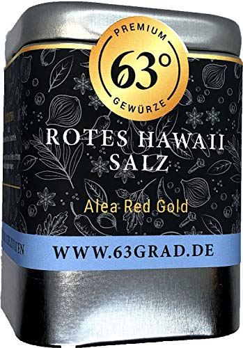 63 Grad - Rotes Hawaii Salz - grobes Salz - Meersalz (100g) von 63 Grad