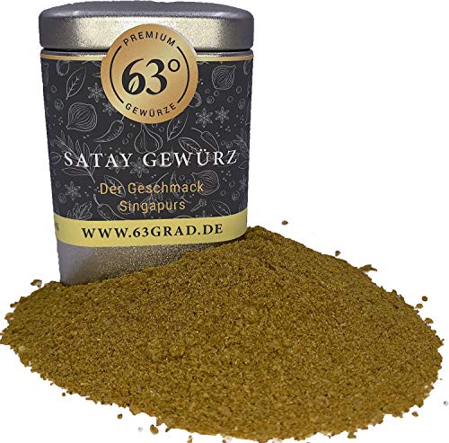 63 Grad - Satay Gewürz - für Satay Sauce oder für Saté Fleischspieße (75g) von 63 Grad