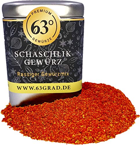 63 Grad - Schaschlik Gewürz - für leckere Schaschlikspiesse und Soßen (90g) von 63 Grad