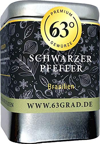 63 Grad - Schwarzer Pfeffer - schwarz gemahlen - Brasilien (90g) von 63 Grad