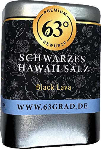 63 Grad - Schwarzes Hawaii Salz - Black Lava Salt - Grob (100g) von 63 Grad
