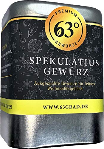 63 Grad - Spekulatius Gewürz - Gewürzmischung für Weihnachtliche Kekse (60g) von 63 Grad