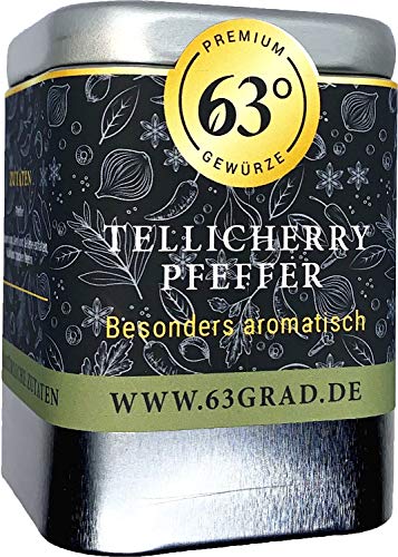 63 Grad - Tellicherry Pfeffer- Premiumqualität aus Indien (55g) von 63 Grad