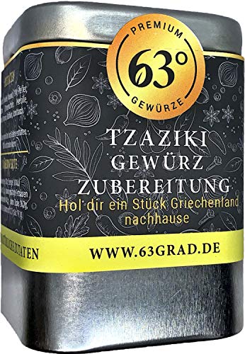 63 Grad - Tzaziki Gewürzzubereitung für leckeres, selbstgerechtes Zaziki (100g) 63 Grad - Tzaziki Gewürzzubereitung für leckeres, selbstgerechtes Zaziki (100g) von 63 Grad