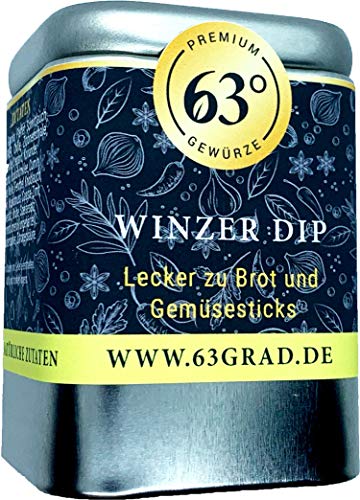 63 Grad Winzer Dip Gewürzmischung für Dips und Marinade (90g) von 63 Grad