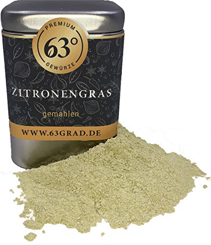 63 Grad - Zitronengras getrocknet & gemahlen - sehr aromatisch - Lemongrass von 63 Grad
