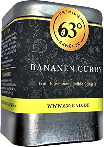 63 Grad - fruchtiges Bananen Curry - Gewürzzubereitung (75g) von 63 Grad