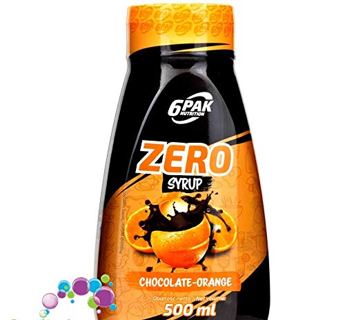 6Pak Zero Syrup Chocolate & Orange - Schokoladen-Orangen-Sauce 500ml von 6Pak Nutrition