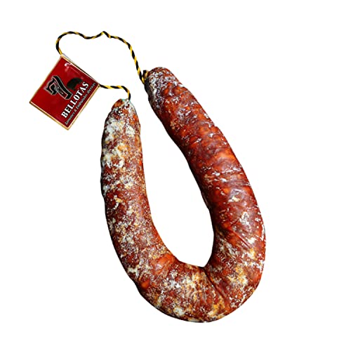 7 BELLOTAS Iberico de Bellota Chorizo | Iberischer Chorizo-Salami aus Pata Negra Eichelfütterung von 100% Iberischen Schweinen | Natürlich luftgetrocknete Salamanca Würste (Chorizo Vela +500g) von 7 BELLOTAS