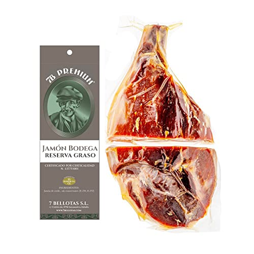 7B PREMIUM Serrano Schinken ohne Knochen | Spanischer Serrano Feldköderschinken (+20 Monate) von 7 BELLOTAS