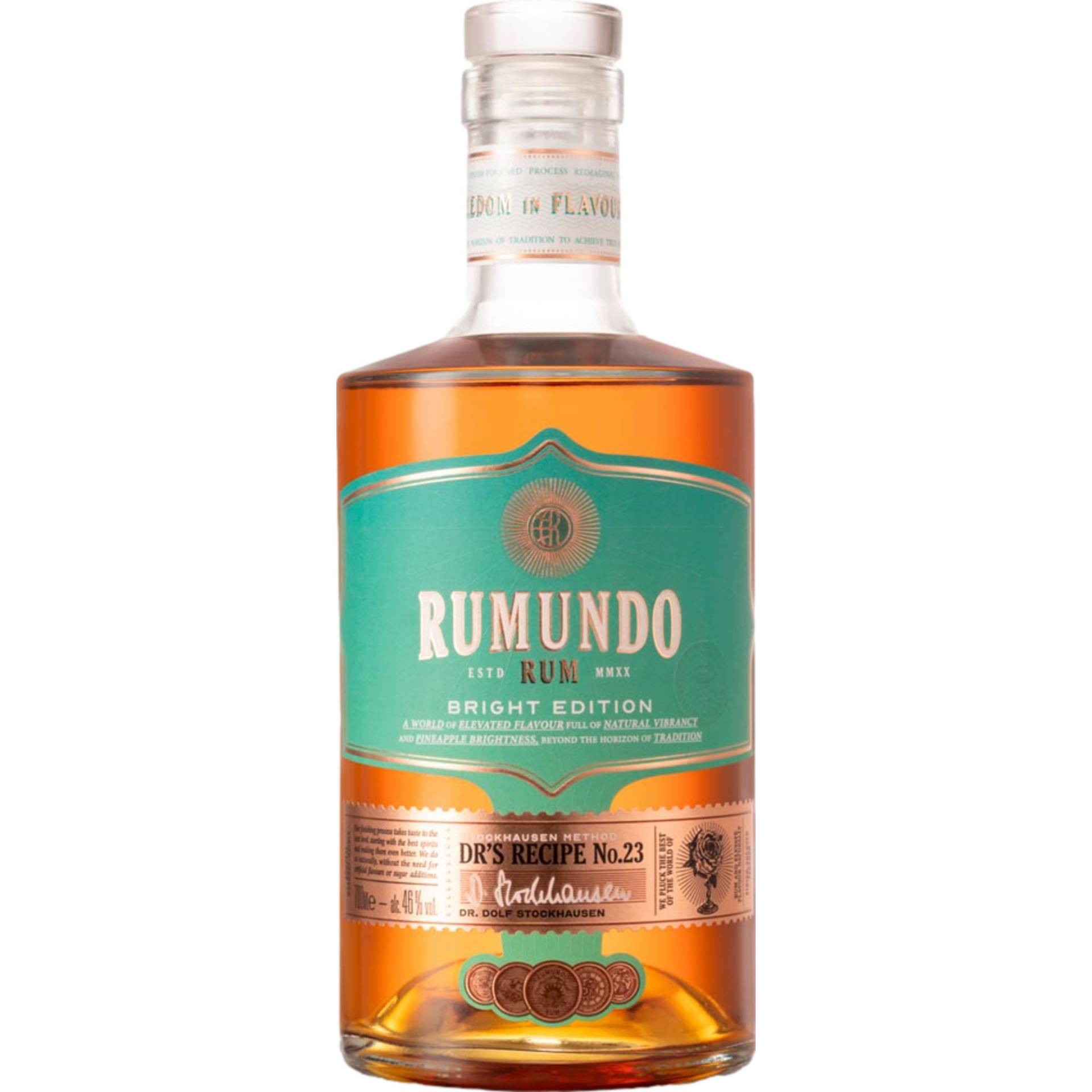 Seven Seals Rumundo Bright Dr. Recipe No. 23 Rum, Schweiz, 0,7 L, 46,0 % Vol., Spirituosen Seven Seals Rumundo Bright Dr. Recipe No. 23 Rum, Schweiz, 0,7 L, 46,0 % Vol., Spirituosen von 7 Seals Innovation AG, Stanstaderstraße 90, CH-6370 Stans