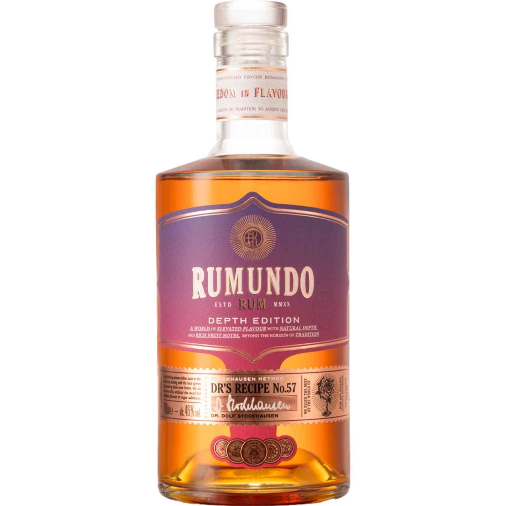 Seven Seals Rumundo Depth Dr. Recipe No. 57 Rum, Schweiz, 0,7 L, 46,0 % Vol., Spirituosen Seven Seals Rumundo Depth Dr. Recipe No. 57 Rum, Schweiz, 0,7 L, 46,0 % Vol., Spirituosen von 7 Seals Innovation AG, Stanstaderstraße 90, CH-6370 Stans