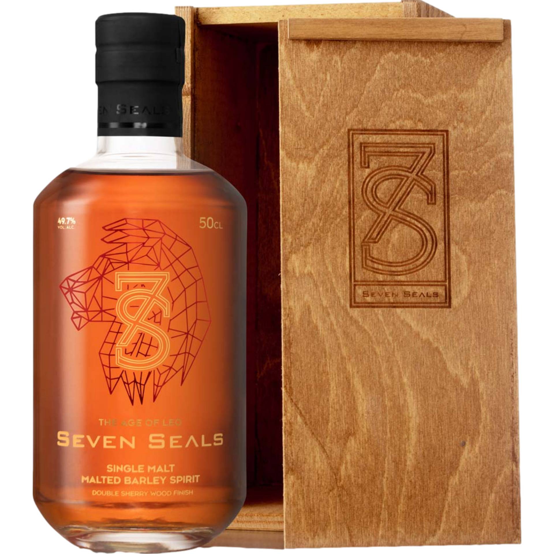 Seven Seals The Age of Leo Single Malt Whisky, Schweiz, 0,5 L, 49,7 % Vol., Spirituosen von 7 Seals Innovation AG, Stanstaderstraße 90, CH-6370 Stans