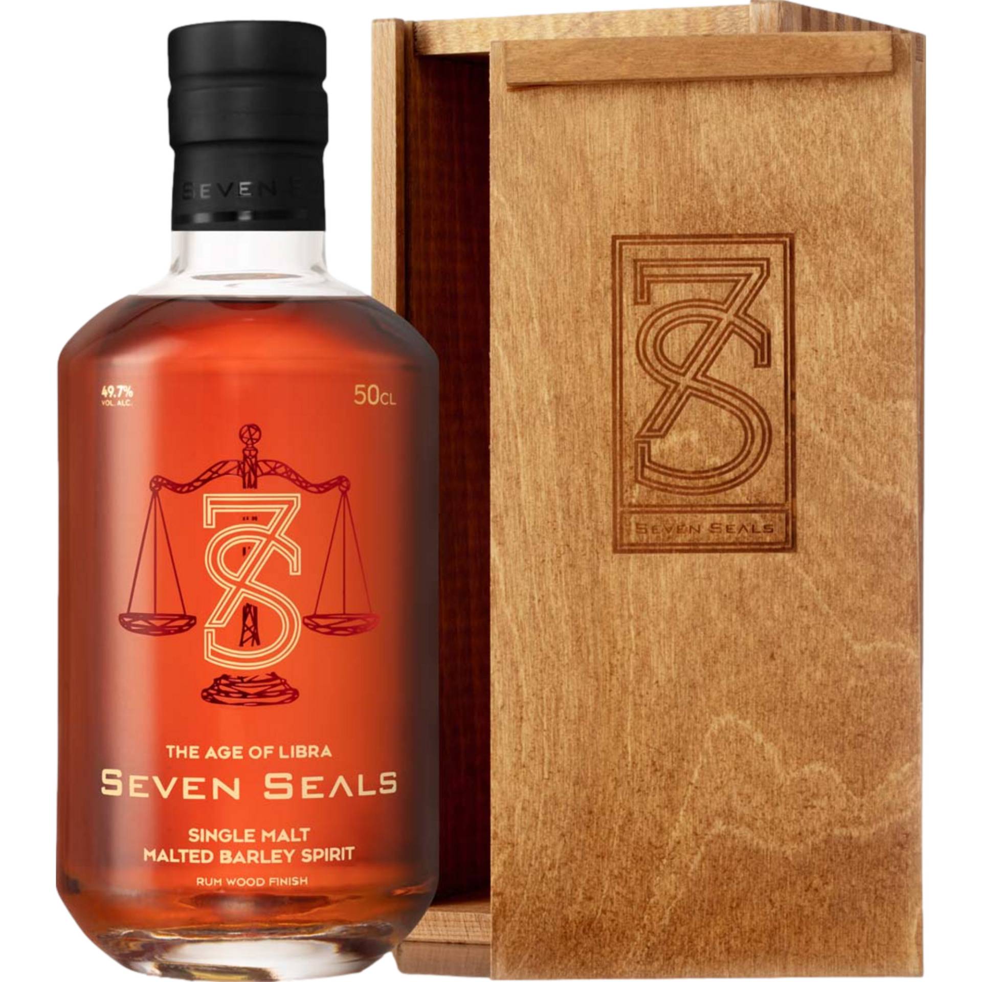 Seven Seals The Age of Libra Single Malt Whisky, Schweiz, 0,5 L 49,7 % Vol., Spirituosen von 7 Seals Innovation AG, Stanstaderstraße 90, CH-6370 Stans