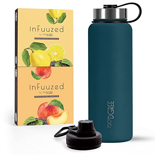 720°DGREE Eistee to go "InFuuzed" 2x 25 Beutel für mind. 25l + Thermo Trinkflasche 1200ml "noLimit" - Das Erfrischungsgetränk Ohne Zucker & Kalorien - Lecker leichte Alternative zu Eis Tee, Softdrinks 720°DGREE Eistee to go "InFuuzed" 2x 25 Beutel für mind. 25l + Thermo Trinkflasche 1200ml "noLimit" - Das Erfrischungsgetränk Ohne Zucker & Kalorien - Lecker leichte Alternative zu Eis Tee, Softdrinks von 720°DGREE