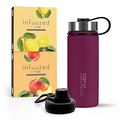 720°DGREE Eistee to go "InFuuzed" 2x 25 Beutel für mind. 25l + Thermo Trinkflasche 530ml "noLimit" - Das Erfrischungsgetränk Ohne Zucker & Kalorien - Lecker leichte Alternative zu Eis Tee, Softdrinks 720°DGREE Eistee to go "InFuuzed" 2x 25 Beutel für mind. 25l + Thermo Trinkflasche 530ml "noLimit" - Das Erfrischungsgetränk Ohne Zucker & Kalorien - Lecker leichte Alternative zu Eis Tee, Softdrinks von 720°DGREE