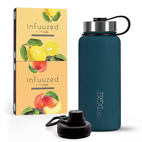720°DGREE Eistee to go "InFuuzed" 2x 25 Beutel für mind. 25l + Thermo Trinkflasche 950ml "noLimit" - Das Erfrischungsgetränk Ohne Zucker & Kalorien - Lecker leichte Alternative zu Eis Tee, Softdrinks 720°DGREE Eistee to go "InFuuzed" 2x 25 Beutel für mind. 25l + Thermo Trinkflasche 950ml "noLimit" - Das Erfrischungsgetränk Ohne Zucker & Kalorien - Lecker leichte Alternative zu Eis Tee, Softdrinks von 720°DGREE
