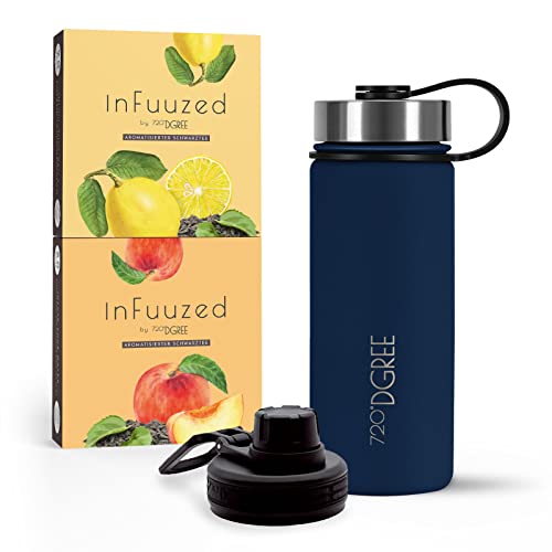 720°DGREE Eistee to go "InFuuzed" 2x 25 Beutel für mind. 25l + Thermo Trinkflasche 530ml "noLimit" - Das Erfrischungsgetränk Ohne Zucker & Kalorien - Lecker leichte Alternative zu Eis Tee, Softdrinks 720°DGREE Eistee to go "InFuuzed" 2x 25 Beutel für mind. 25l + Thermo Trinkflasche 530ml "noLimit" - Das Erfrischungsgetränk Ohne Zucker & Kalorien - Lecker leichte Alternative zu Eis Tee, Softdrinks von 720°DGREE