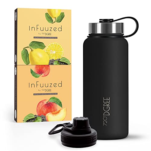 720°DGREE Eistee to go "InFuuzed" 2x 25 Beutel für mind. 25l + Thermo Trinkflasche 950ml "noLimit" - Das Erfrischungsgetränk Ohne Zucker & Kalorien - Lecker leichte Alternative zu Eis Tee, Softdrinks 720°DGREE Eistee to go "InFuuzed" 2x 25 Beutel für mind. 25l + Thermo Trinkflasche 950ml "noLimit" - Das Erfrischungsgetränk Ohne Zucker & Kalorien - Lecker leichte Alternative zu Eis Tee, Softdrinks von 720°DGREE