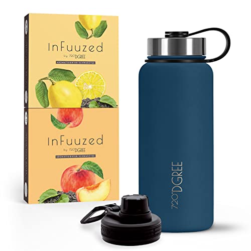 720°DGREE Eistee to go "InFuuzed" 2x 25 Beutel für mind. 25l + Thermo Trinkflasche 950ml "noLimit" - Das Erfrischungsgetränk Ohne Zucker & Kalorien - Lecker leichte Alternative zu Eis Tee, Softdrinks 720°DGREE Eistee to go "InFuuzed" 2x 25 Beutel für mind. 25l + Thermo Trinkflasche 950ml "noLimit" - Das Erfrischungsgetränk Ohne Zucker & Kalorien - Lecker leichte Alternative zu Eis Tee, Softdrinks von 720°DGREE