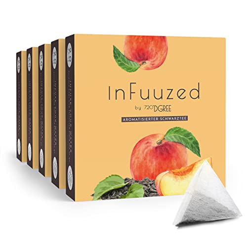 720°DGREE "InFuuzed" Geschmack Eistee Pfirsich - 100 Beutel mind. 50 Liter - Ohne Zuckerzusatz, Keine Kalorien - Natürlich lecker für Deine Trinkflasche: Die Getränke Alternative zu Eistee, Limonade von 720°DGREE