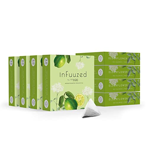 720°DGREE "InFuuzed" Geschmack Holunder-Limette - 160 Beutel mind. 80 Liter - Kein Zuckerzusatz, Ohne Kalorien - Natürlich lecker für Deine Trinkflasche: Die Getränke Alternative zu Eistee, Limonade von 720°DGREE