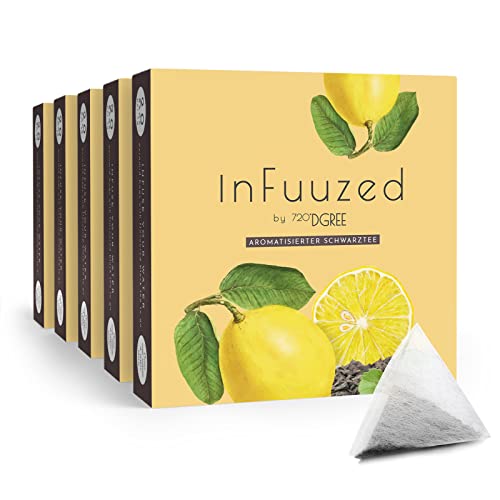 720°DGREE "InFuuzed" Geschmack Eistee Zitrone - 100 Beutel mind. 50 Liter - Ohne Zuckerzusatz, Keine Kalorien - Natürlich lecker für Deine Trinkflasche: Die Getränke Alternative zu Eistee, Limonade von 720°DGREE