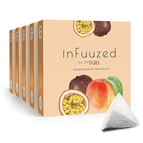 720°DGREE "InFuuzed" Geschmack Pfirsich-Maracuja - 100 Beutel mind. 50 Liter - Kein Zuckerzusatz, Ohne Kalorien - Natürlich lecker für Deine Trinkflasche: Die Getränke Alternative zu Eistee, Limonade 720°DGREE "InFuuzed" Geschmack Pfirsich-Maracuja - 100 Beutel mind. 50 Liter - Kein Zuckerzusatz, Ohne Kalorien - Natürlich lecker für Deine Trinkflasche: Die Getränke Alternative zu Eistee, Limonade von 720°DGREE