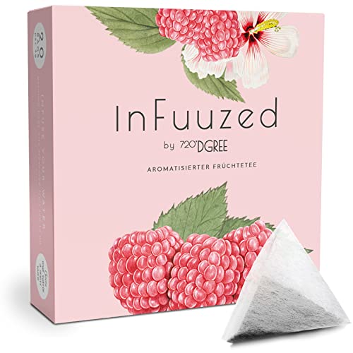 720°DGREE "InFuuzed" Geschmack Himbeer - 20 Beutel mind. 10 Liter - Ohne Zuckerzusatz, Keine Kalorien - Natürlich lecker für Deine Trinkflasche: Die Getränke Alternative zu Eistee, Limonade, Sirup von 720°DGREE